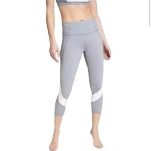 Athleta colorblock salutation 7/8 tight mesh